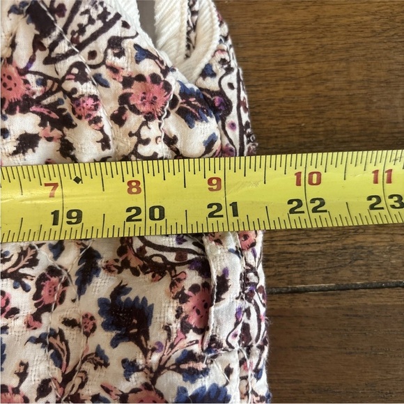 Anthropologie Quilted Vest Size Small/Medium Floral Print Pockets Open **Read** - Picture 14 of 14